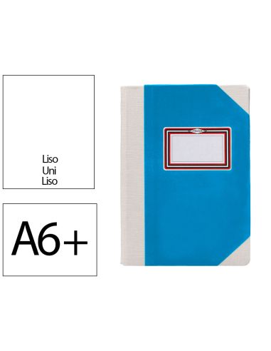 Libro Cartone Cosido Fernandes Flecha Din A6+ Liso 50 Hojas 100 Gr Azul