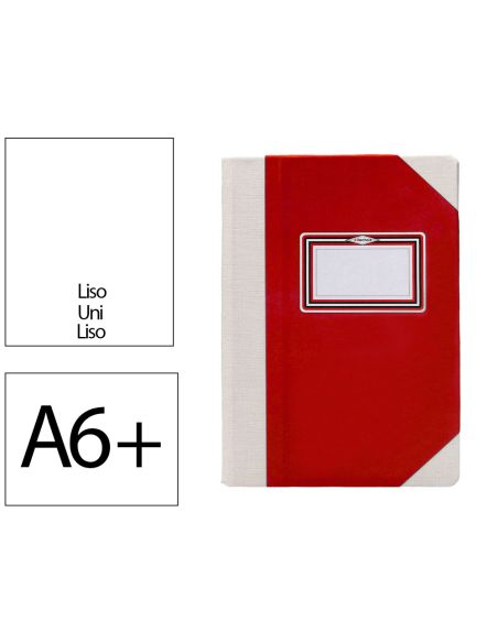 Libro Cartone Cosido Fernandes Flecha Din A6+ Liso 50 Hojas 100 Gr Rojo
