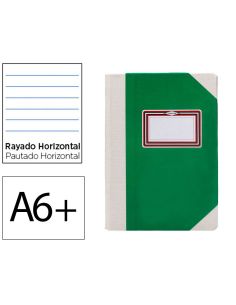 Libro Cartone Cosido Fernandes Flecha Din A6+ Rayado Horizontal 50 Hojas 100 Gr Rojo