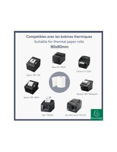 Rollo Sumadora Exacompta Termico 80X70 Mm 48 G/M2 Sin Bpa 2