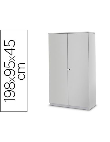 Armario Metalico Iorder Mm2000 Con 2 Puertas Batientes Y 4 Estantes 198X95X45 Mm