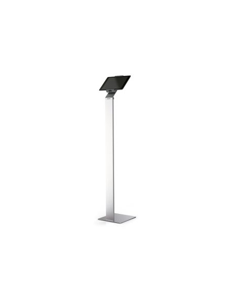 Atril De Suelo Durable Holder Aluminio Para Tablet De 7" A 13" Color Metal Plateado 270X1215X270 Mm