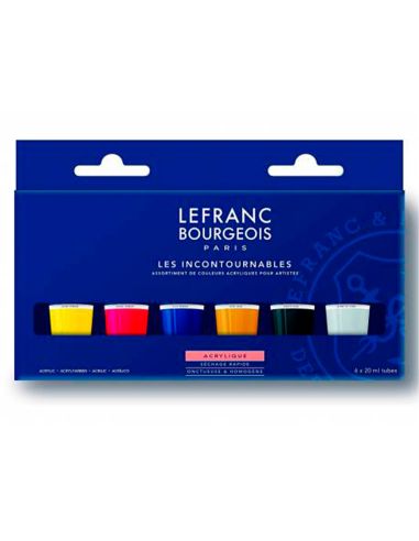 Pintura Acrilica L&B Bote De 80 Ml Caja De 5 Unidades Colores Surtidos