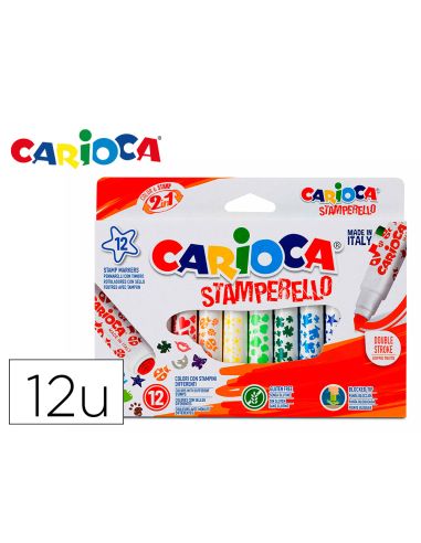 Rotulador Carioca Stamperello Caja 12 Unidades Colores Surtidos