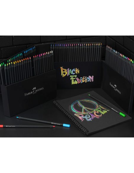 Lapices De Colores Faber Castell Edicion Black Soporte De 100 Unidades Colores Surtidos