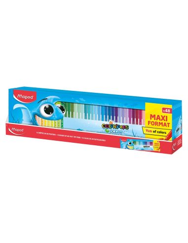 Rotulador Maped Color Peps Ocean Caja De 48 Unidades Colores Surtidos