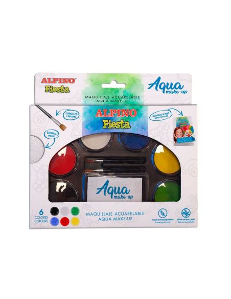 Paleta Maquillaje Alpino Acuarelable Pro 6 Colores Surtidos