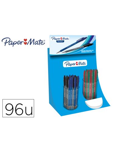 Boligrafo Flexgrip Retractil Expositor De 96 Unidades Colores Surtidos