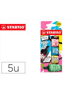 Rotulador Stabilo Boss Mini Fluorescente By Snooze One Estuche De 5 Unidades Colores Surtidos