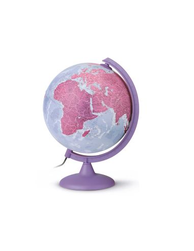 Globo Terraqueo Nova Rico Con Luz Base Y Meridiano Color Morado Diametro 25 Cm