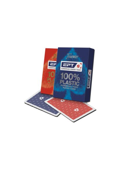 Baraja Fournier Poker Ingles Plastico European Poker Tour Indice Gigante