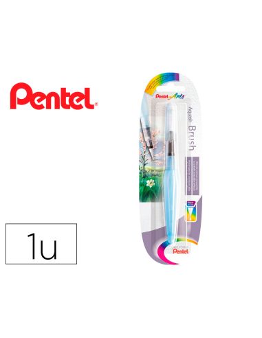 Pincel Pentel Xfrh-M Rellenable Agua Redondo Punta Mediana