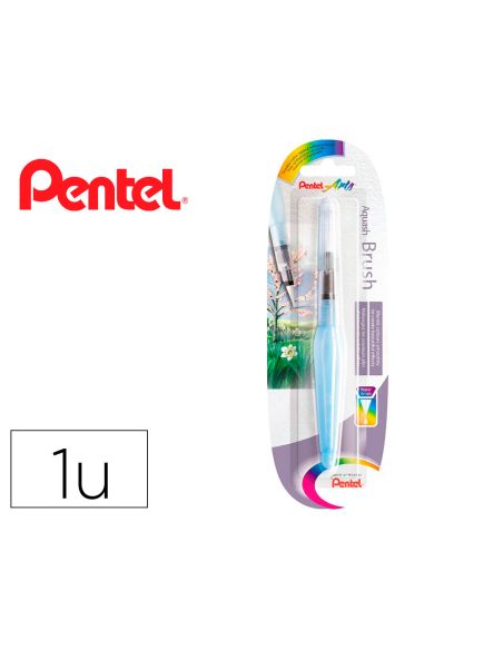 Pincel Pentel Xfrh-M Rellenable Agua Redondo Punta Mediana