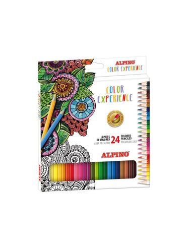 Set De Dibujo Alpino Color Experience 24 Lapices De Colores Y Libro De 120 Mandalas