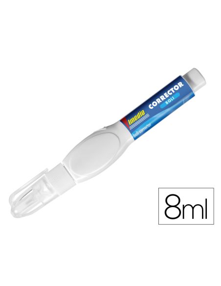 Corrector Imedio Lapiz Roller Punta Metalica 8 Ml