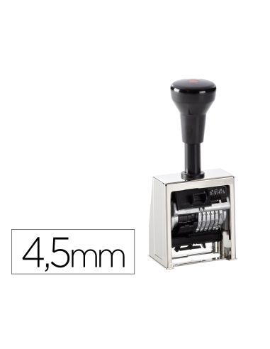 Numerador Automatico Reiner Metalico 6 Cifras Altura Tipo 4,5 Mm