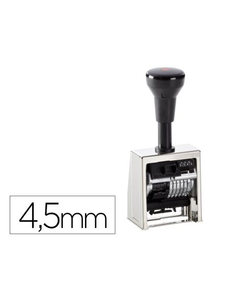 Numerador Automatico Reiner Metalico 6 Cifras Altura Tipo 4,5 Mm