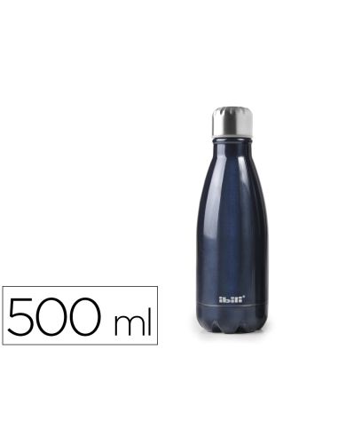 Botella Portaliquidos Ibili Acero Inoxidable Termo Color Azul Capacidad 500 Ml