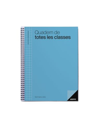 Cuaderno De Todas Las Clases Profesorado Catalan Additio 136 Paginas Semana Vista Color Azul 225X310 Mm