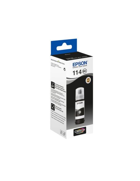 Tinta Epson T114 Eco Tank Et-8500 / 8550 Negro Botella 70 Ml