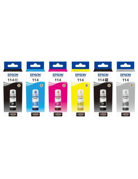 Tinta Epson T114 Eco Tank Et-8500 / 8550 Negro Botella 70 Ml
