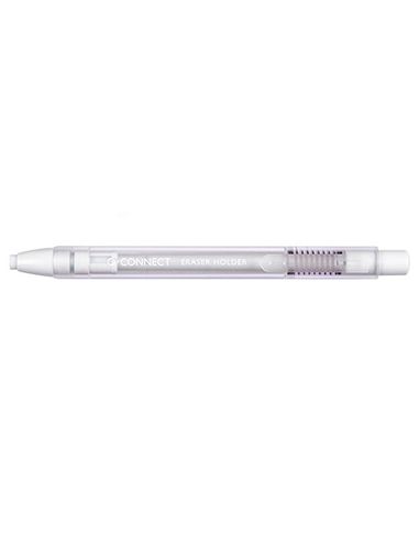 Portagomas Q-Connect Con Clip Punta Goma Blanca Redonda Color Blanco 5X90 Mm
