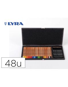 Lapices De Colores Lyra Rembrandt Polycolor 36 Olores Surtidos + 12 Lapices De Grafito En Maletin De Madera