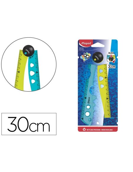 Regla Maped Plastico Plegable Croc Croc Blister De 1 Unidad 15 Cm + 1 Unidad 30 Cm