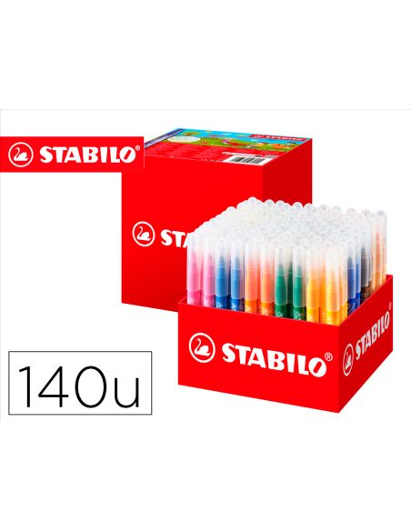 Rotulador Stabilo Power Max School Pack De 140 Unidades Surtidas 16 Colores
