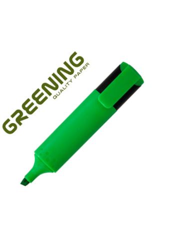 Rotulador Greening Fluorescente Punta Biselada Verde