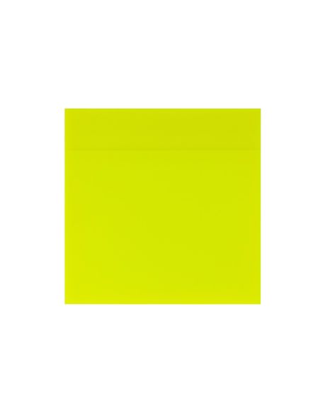 Bloc De Notas Adhesivas Quita Y Pon Q-Connect 76X76 Mm Removible Plastico Translucido Amarillo Neon Con 50 Hojas