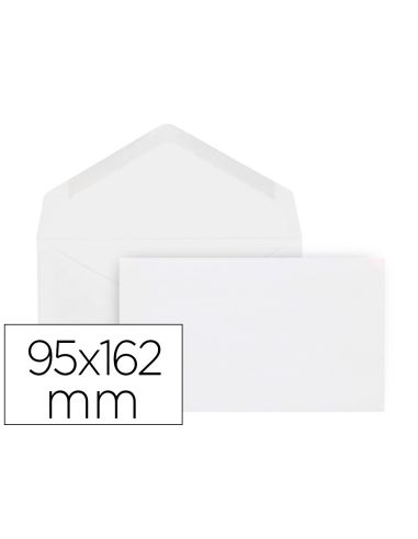 Sobre Liderpapel Blanco Con Fondo 95X162 Mm Engomado Solapa De Pico Caja De 500 Unidades