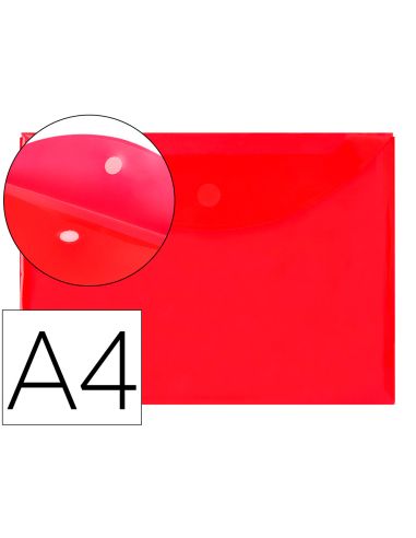 Carpeta Liderpapel Dossier A4 Cierre De Velcro Roja
