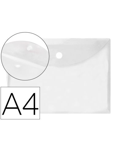 Carpeta Liderpapel Dossier A4 Cierre De Velcro Transparente
