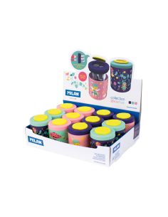 Sacapuntas Milan 2 Usos Con Deposito Fairy Tale Expositor De 12 Unidades Colores Surtidos 2