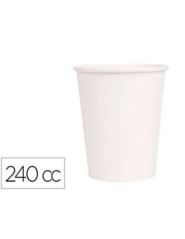 Vaso Termico Carton Blanco 240 Cc Paquete De 50 Unidades