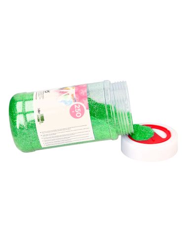 Purpurina Liderpapel Fantasia Color Metalico Verde Pastel Bote De 250 Gr