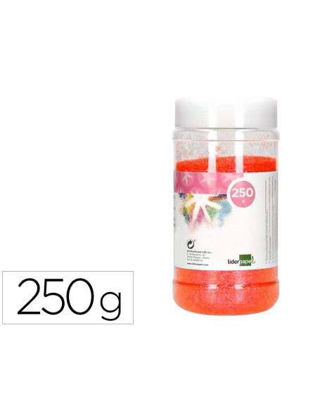 Purpurina Liderpapel Fantasia Color Metalico Naranja Pastel Bote De 250 Gr