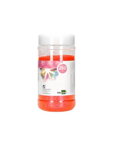 Purpurina Liderpapel Fantasia Color Metalico Naranja Pastel Bote De 250 Gr
