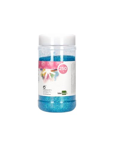 Purpurina Liderpapel Fantasia Color Metalico Azul Pastel Bote De 250 Gr