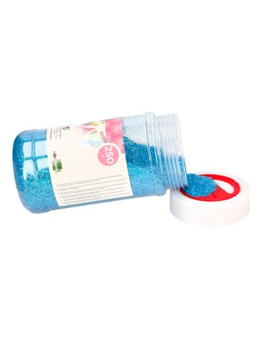 Purpurina Liderpapel Fantasia Color Metalico Azul Pastel Bote De 250 Gr
