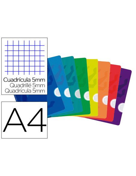 Libreta Escolar Oxford Openflex Tapa Flexible Optik Paper 48 Hojas Din A4 Cuadro 5 Mm Colores Surtidos