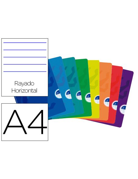 Libreta Escolar Oxford Openflex Tapa Flexible Optik Paper 48 Hojas Din A4 Rayado Horizontal Colores Surtidos
