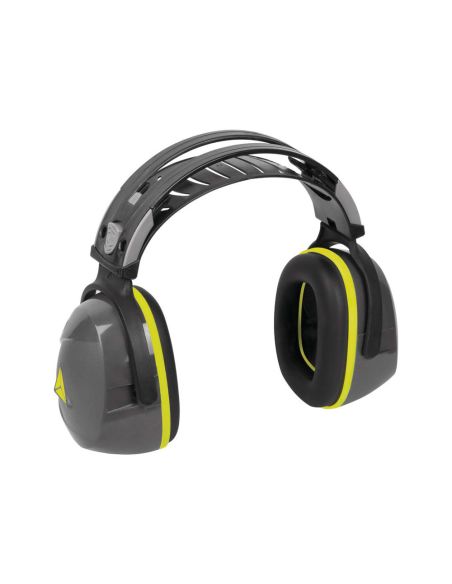 Casco Antiruido Deltaplus Con Orejeras Ajustable En Altura Norma Snr 30 Db Color Gris-Negro