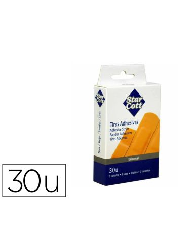 Tira Protectora Star Cott Flexible Para Heridas Y Cortes Caja De 30 Unidades Tres Tamaños Surtidos