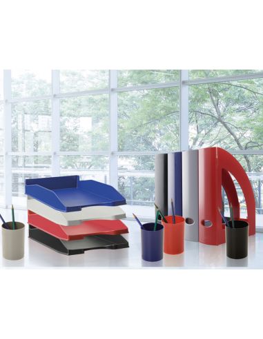 Bandeja Sobremesa Archivo 2000 Ecogreen Plastico 100% Reciclada Apilable Formatos Din A4 Y Folio Color Azul