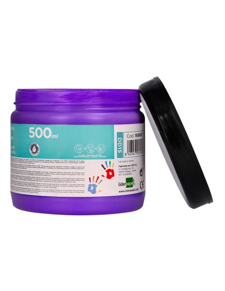Pintura Dedos Liderpapel Violeta Tarrina De 500 Cc