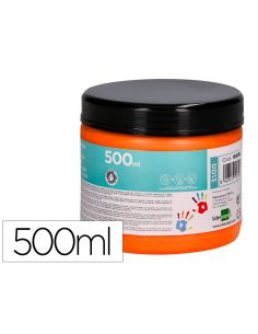 Pintura Dedos Liderpapel Naranja Tarrina De 500 Cc
