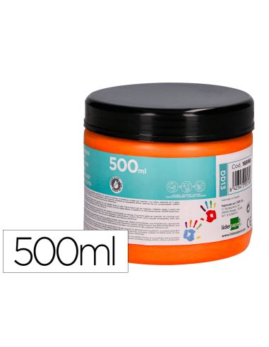 Pintura Dedos Liderpapel Naranja Tarrina De 500 Cc