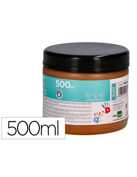 Pintura Dedos Liderpapel Marron Tarrina De 500 Cc